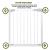 Poarta de siguranta Safety Gate pentru scari, ajustabila 97-106 cm, din otel, alba Household NewTrend