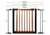 Poarta de siguranta Safety Gate pentru scari, ajustabila 96-103 cm, din otel si lemn, negru maro Household NewTrend