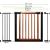 Poarta de siguranta Safety Gate pentru scari, ajustabila 111-117 cm, din otel si lemn, negru maro Household NewTrend
