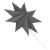 Stea decorativa 3D din hartie, cu 9 colturi, 30cm, argintie Household NewTrend
