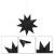 Stea decorativa 3D din hartie, cu 9 colturi, 30cm, neagra Household NewTrend