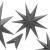 Stea decorativa 3D din hartie, cu 9 colturi, 60cm, argintie Household NewTrend
