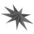 Stea decorativa 3D din hartie, cu 9 colturi, 60cm, argintie Household NewTrend