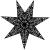 Stea decorativa 3D din hartie si pasla ajurata, 50cm, neagra Household NewTrend