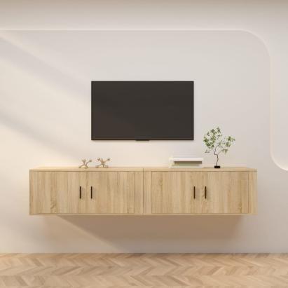 Dulapuri TV montate pe perete 2 buc stejar sonoma 100x34,5x40cm GartenMobel Dekor