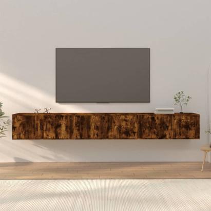 Dulapuri TV montate pe perete 3 buc stejar afumat 100x34,5x40cm GartenMobel Dekor