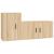 Set dulap TV, 2 piese, stejar sonoma, lemn prelucrat GartenMobel Dekor