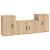 Set dulap TV, 3 piese, stejar sonoma, lemn prelucrat GartenMobel Dekor