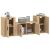 Set dulap TV, 3 piese, stejar sonoma, lemn prelucrat GartenMobel Dekor