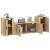 Set dulap TV, 3 piese, stejar sonoma, lemn prelucrat GartenMobel Dekor