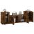 Set dulapuri TV, 3 piese, stejar fumuriu, lemn prelucrat GartenMobel Dekor