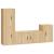 Set dulap TV, 4 piese, stejar sonoma, lemn prelucrat GartenMobel Dekor