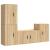 Set dulap TV, 4 piese, stejar sonoma, lemn prelucrat GartenMobel Dekor