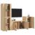 Set dulap TV, 4 piese, stejar sonoma, lemn prelucrat GartenMobel Dekor