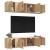 Set dulap TV, 6 piese, stejar sonoma, lemn prelucrat GartenMobel Dekor