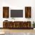Set dulapuri TV, 4 piese, stejar fumuriu, lemn prelucrat GartenMobel Dekor