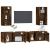 Set dulapuri TV, 4 piese, stejar fumuriu, lemn prelucrat GartenMobel Dekor