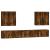 Set dulap TV, 8 piese, stejar fumuriu, lemn prelucrat GartenMobel Dekor