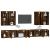 Set dulap TV, 8 piese, stejar fumuriu, lemn prelucrat GartenMobel Dekor