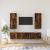 Set dulapuri TV, 4 piese, stejar fumuriu, lemn prelucrat GartenMobel Dekor