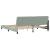 Cadru de pat cu lumini LED, gri deschis, 200x200 cm, catifea GartenMobel Dekor