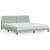 Cadru de pat cu lumini LED, gri deschis, 200x200 cm, catifea GartenMobel Dekor