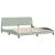 Cadru de pat cu lumini LED, gri deschis, 200x200 cm, catifea GartenMobel Dekor