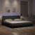 Cadru de pat cu lumini LED, gri deschis, 200x200 cm, catifea GartenMobel Dekor