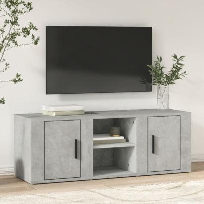 Comodă TV, gri beton, 100x31,5x35 cm, lemn prelucrat GartenMobel Dekor