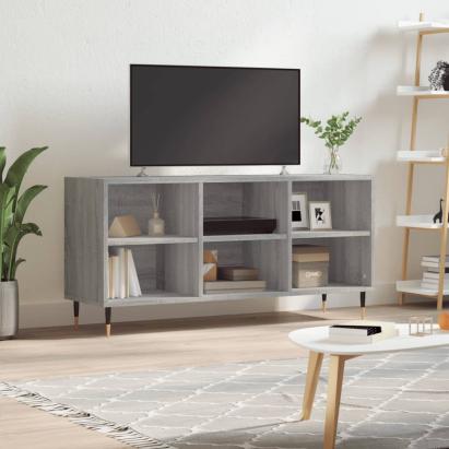 Comodă TV, gri sonoma, 103,5x30x50 cm, lemn compozit GartenMobel Dekor