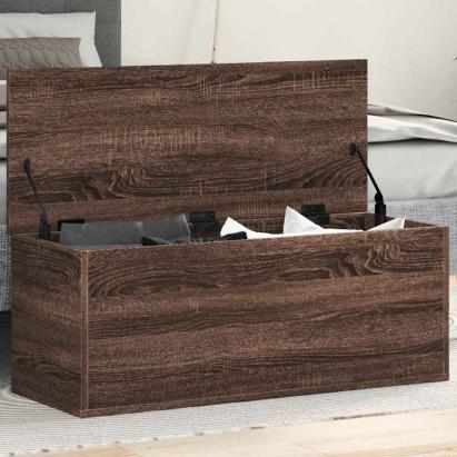 Cutie de depozitare, stejar maro, 90x35x35 cm, lemn prelucrat GartenMobel Dekor
