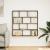 Raft cubic perete 12 compartimente stejar maro lemn prelucrat GartenMobel Dekor