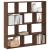 Raft cubic perete 12 compartimente stejar maro lemn prelucrat GartenMobel Dekor