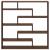 Raft cubic perete 7 compartimente stejar maro lemn prelucrat GartenMobel Dekor
