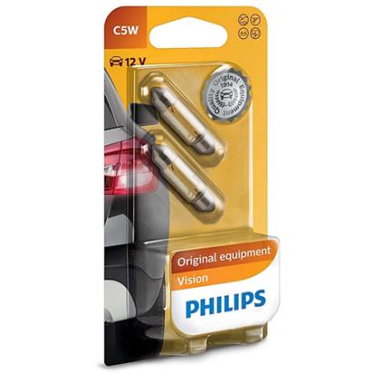 SET 2X BEC AUTO 12V 5W FESTOON VISION PHILIPS EuroGoods Quality