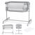 PATUT CO-SLEEPER KINDERKRAFT NESTE UP, FULL LIGHT GREY SuperHeroes ToysZone
