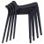 Scaune stivuibile 4 buc., negru, plastic GartenMobel Dekor