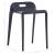 Scaune stivuibile 4 buc., negru, plastic GartenMobel Dekor