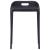 Scaune stivuibile 4 buc., negru, plastic GartenMobel Dekor