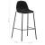Scaune de bar, 6 buc., negru, material textil GartenMobel Dekor