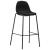 Scaune de bar, 6 buc., negru, material textil GartenMobel Dekor