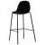 Scaune de bar, 6 buc., negru, material textil GartenMobel Dekor
