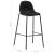 Scaune de bar, 2 buc., negru, material textil GartenMobel Dekor