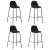 Scaune de bar, 4 buc., negru, material textil GartenMobel Dekor