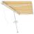 Copertină autonomă retractabilă manual, galben/alb, 600x350 cm GartenMobel Dekor