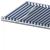 Copertină retractabilă manual cu stâlpi, albastru/alb, 6x3,5 m GartenMobel Dekor