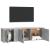 Set dulap TV, 2 piese, gri beton, lemn prelucrat GartenMobel Dekor