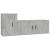 Set dulap TV, 2 piese, gri beton, lemn prelucrat GartenMobel Dekor