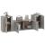 Set dulap TV, 3 piese, gri sonoma, lemn prelucrat GartenMobel Dekor