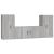 Set dulap TV, 3 piese, gri sonoma, lemn prelucrat GartenMobel Dekor